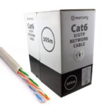 The Cat.6 U/UTP 305m Ethernet Cable, featuring a PVC jacket, 23 AWG solid copper conductors, and housed in a convenient pull box, is designed to deliver excellent network performance for both commercial and residential installations. 1. Category 6 Performance Category 6 (Cat.6) cables support data transfer speeds up to 1 Gigabit per second (1 Gbps) over a full 100 meters, and up to 10 Gbps over shorter distances (up to 55 meters). With a bandwidth of up to 250 MHz, this cable ensures low signal loss, reduced crosstalk, and improved overall network reliability. 2. U/UTP Construction (Unshielded Twisted Pair) The U/UTP design means the cable includes: Four unshielded twisted pairs of conductors Designed to minimize electromagnetic interference (EMI) and crosstalk through precise twisting of pairs Ideal for environments with low-to-moderate electrical noise This construction makes the cable lightweight, flexible, and cost-effective while still delivering stable performance. 3. 23 AWG Solid Copper Conductors This Cat.6 cable uses 23 AWG solid bare copper wires, offering: Lower attenuation and higher conductivity than copper-clad alternatives Enhanced performance over longer distances Compatibility with PoE (Power over Ethernet) and PoE+ systems The solid copper core ensures robust, long-lasting connections for voice, video, and data transmission. 4. Durable PVC Jacket – Grey The outer PVC (Polyvinyl Chloride) jacket provides: Flame-retardant protection Ease of installation in structured cabling systems Smooth pulling and flexibility for routing through walls and conduits Color-coded grey for easy identification in network environments PVC is a widely used, cost-effective solution for indoor cable installations. 5. Packaging: 305m Pull Box Packaged in a convenient 305-meter (1000 ft) pull box, the cable is: Easy to handle and deploy Ideal for large-scale installations without interruptions or joins Marked with length indicators for precise cutting and usage control 6. Applications Office and home network installations Patch panel and keystone jack terminations PoE-enabled devices (e.g., IP cameras, access points) VoIP, CCTV, and data transmission Horizontal cabling in structured systems 7. Key Specifications Summary Feature Specification Cable Category Cat.6 (U/UTP) Length 305 meters (1000 feet) Conductor 23 AWG Solid Bare Copper Jacket PVC, Grey Bandwidth Up to 250 MHz Data Speed Up to 1 Gbps (100m) / 10 Gbps (up to 55m) Standards ANSI/TIA-568-C.2, ISO/IEC 11801 Conclusion The Cat.6 U/UTP 305m Box – PVC Jacket, 23 AWG, Grey is a dependable, high-performance Ethernet cabling solution for structured network installations. With its high-quality materials, flexible design, and industry-standard compliance, it ensures fast and stable network connectivity for modern digital infrastructure.
